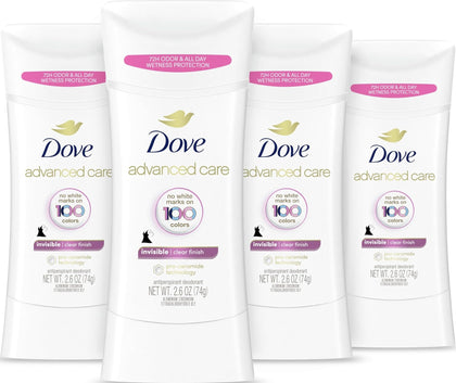 Dove Advanced Care Invisible Antiperspirant Deodorant 4PK front view