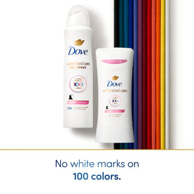 Dove Advanced Care Invisible Antiperspirant Spray 3.8 oz bottle back view