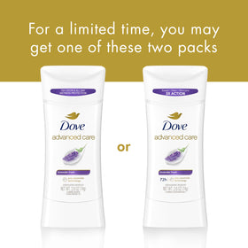 Dove Advanced Care Lavender Fresh Antiperspirant Stick packaging