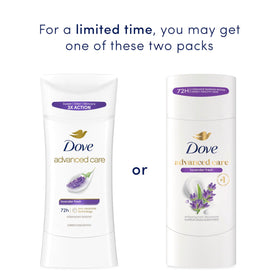 Dove Advanced Care Lavender Fresh Antiperspirant Stick side view