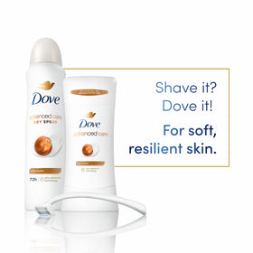 Dove Advanced Care Shea Butter Antiperspirant Deodorant Stick packaging