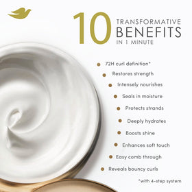 Dove Amino Curl Repair Mask application on curly hair
