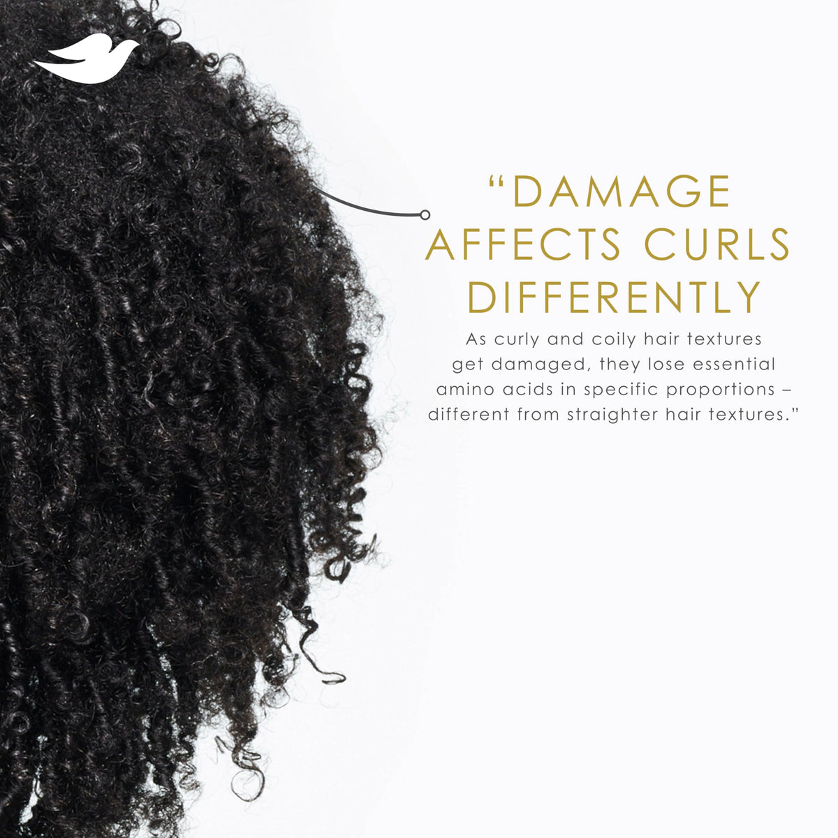 Dove Amino Curl Repair Mask on a towel after use
