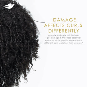 Dove Amino Curl Repair Mask on a towel after use