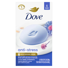 Dove Anti-Stress Beauty Bar 6 pack front view