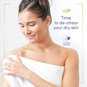 Dove Anti-Stress Beauty Bar with oat milk and chamomile ingredients