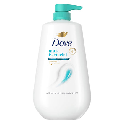 Dove Antibacterial Body Wash 30.6 oz pump front view