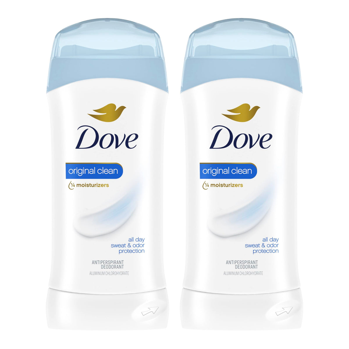 Dove Antiperspirant Deodorant Stick Original Clean 2-Pack front view