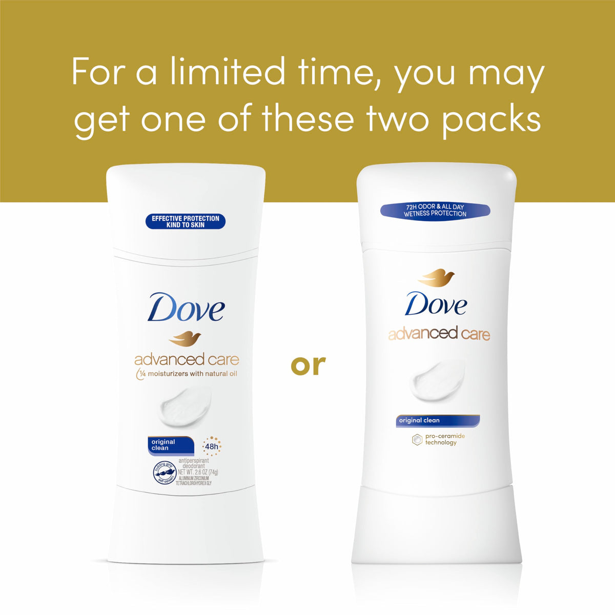 Dove Antiperspirant Deodorant Stick Original Clean application process