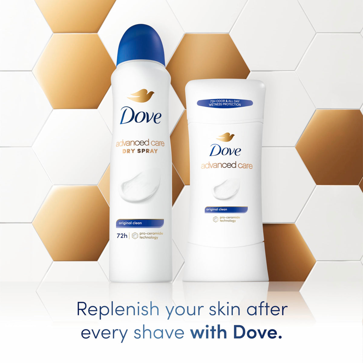 Dove Antiperspirant Deodorant Stick Original Clean packaging