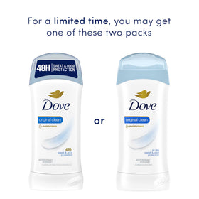 Dove Antiperspirant Deodorant Stick Original Clean side view