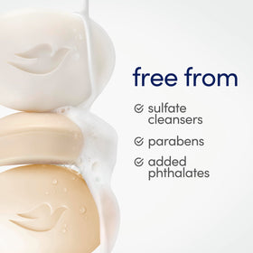 Dove Beauty Bar lather on skin