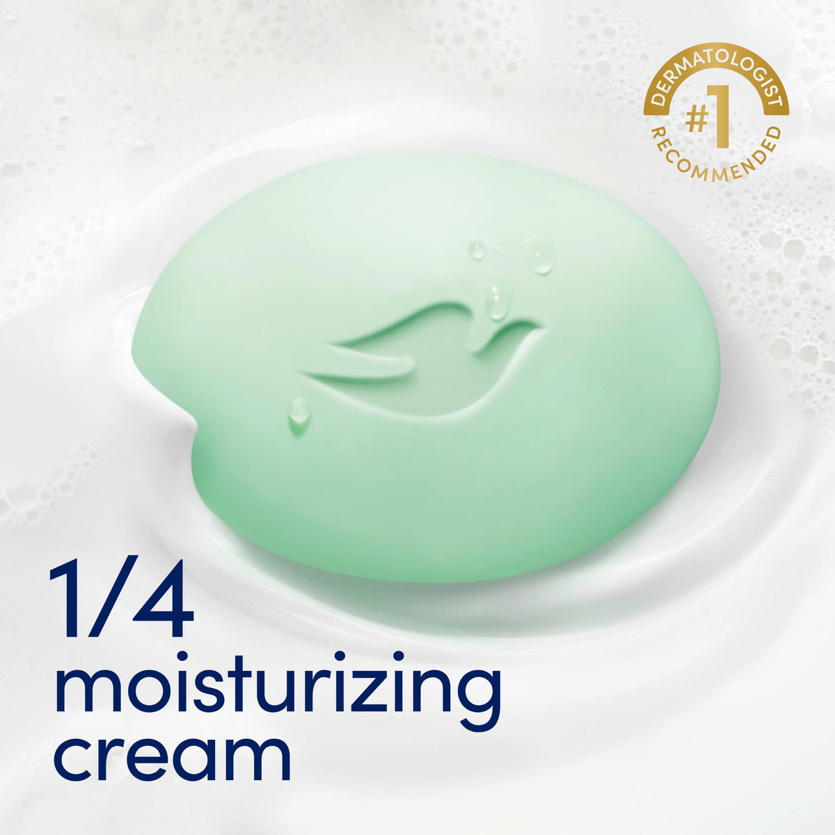 Dove Beauty Bar Soap Cool Moisture lather on hand