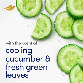 Dove Beauty Bar Soap Cool Moisture with cucumber slices and green tea