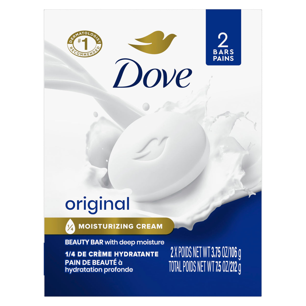 Dove Beauty Bar Soap Original 24-pack front view
