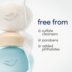 Dove Beauty Bar Soap with glacial water and avocado oil ingredients