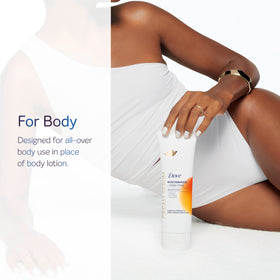 Dove Body Cream Serum 240g side view with cap