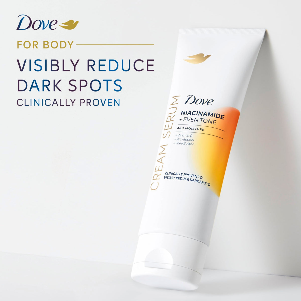 Dove Body Cream Serum 240g with Niacinamide highlighted
