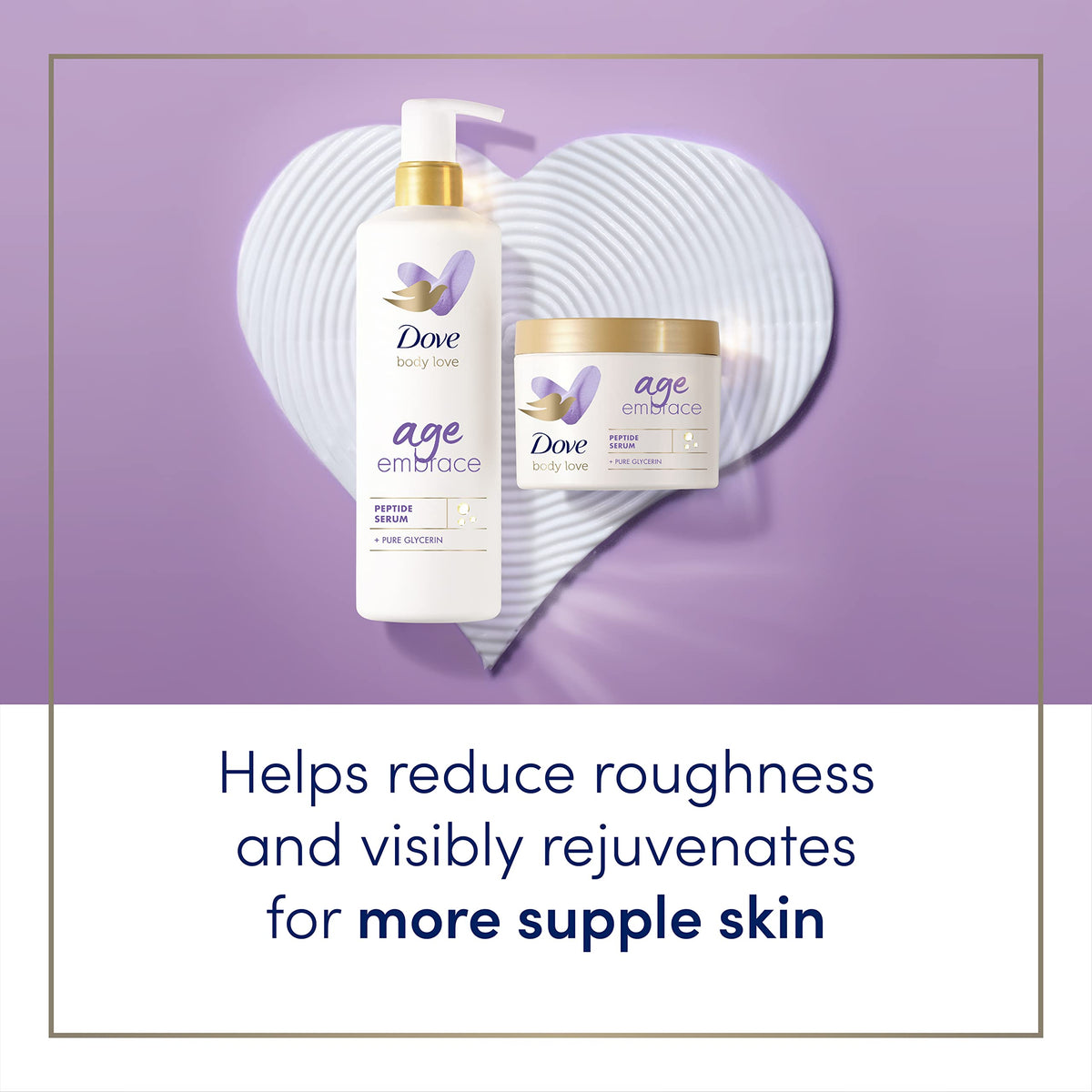 Dove Body Love Age Embrace Body Cleanser back view with ingredients
