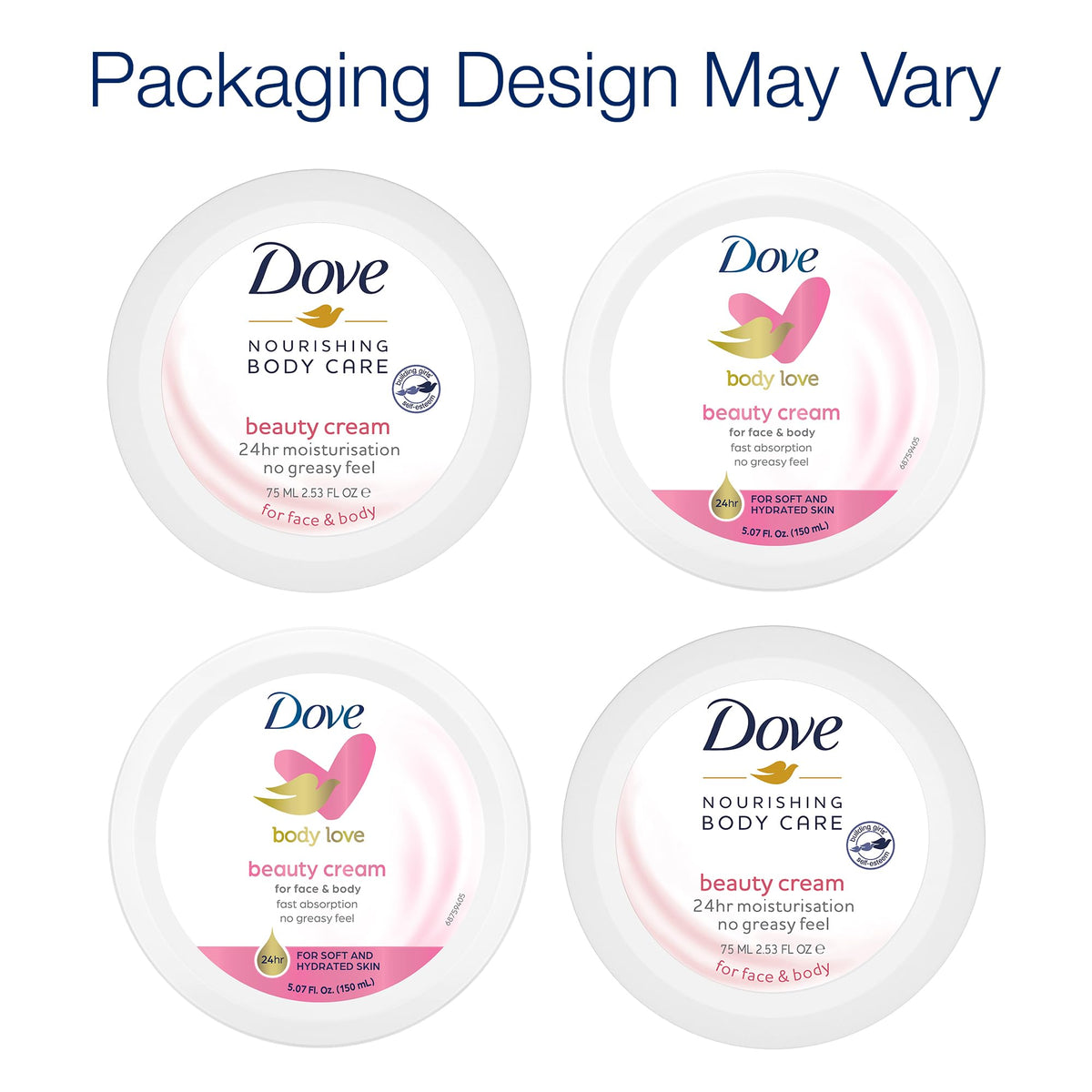 Dove Body Love Beauty Cream jar with label