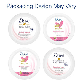 Dove Body Love Beauty Cream jar with label