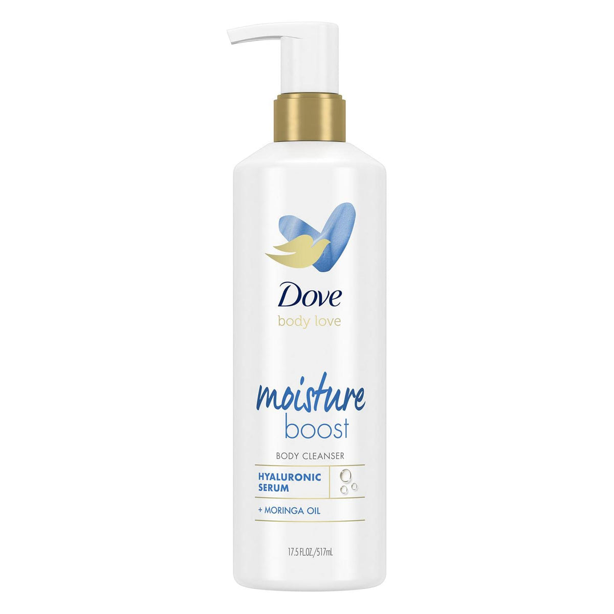 Dove Body Love Moisture support Body Cleanser with hyaluronic acid and moringa oil