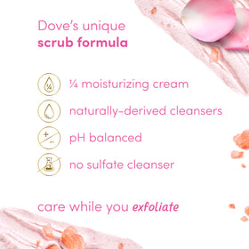 Dove Body Scrub packaging with Himalayan salt