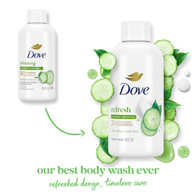 Dove Body Wash 3 oz bottle side view