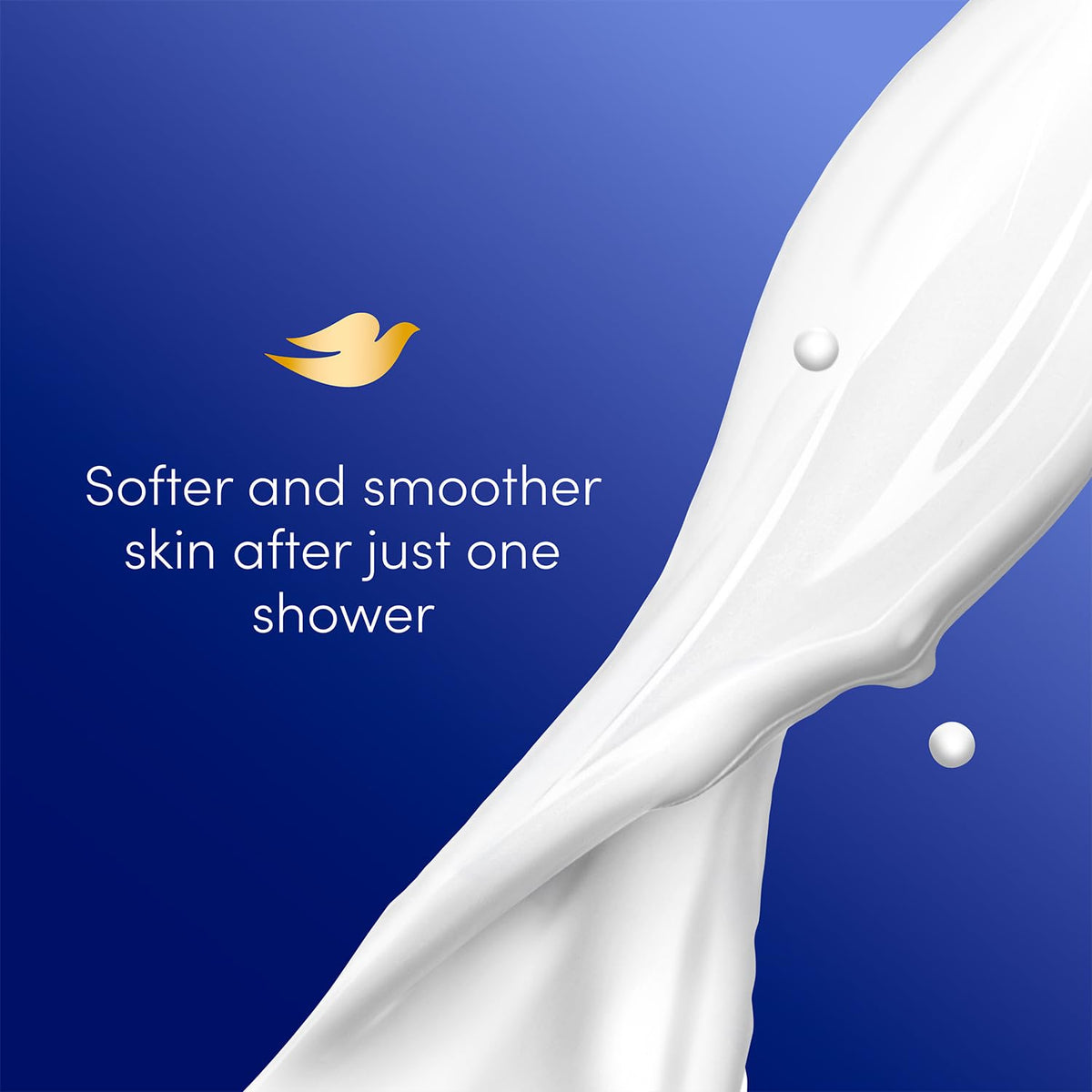 Dove Body Wash bottle close-up with fresh scent description