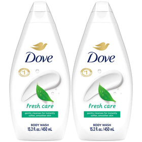 Dove Body Wash Fresh Care 2-Pack front view with refreshing scent