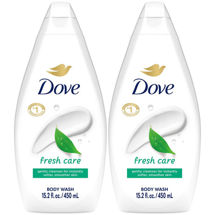 Dove Body Wash Fresh Care 2-Pack front view with refreshing scent