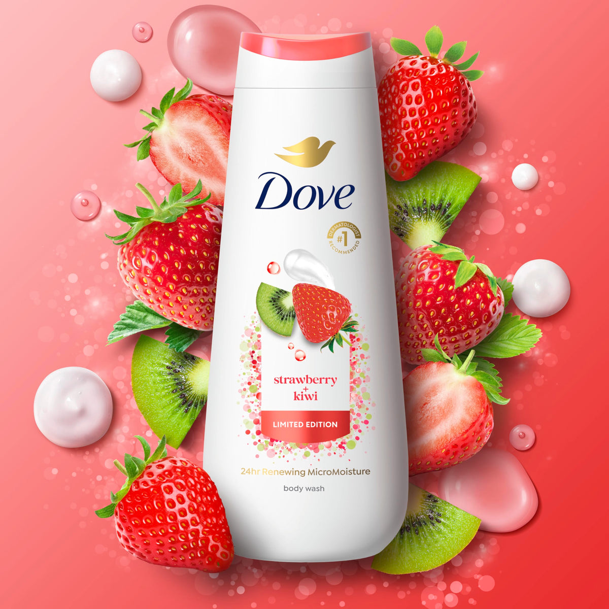 Dove Body Wash gel texture demonstration