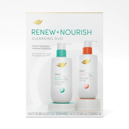 Dove Body Wash Gift Set front view with two bottles
