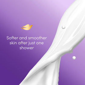 Dove Body Wash Jasmine Coconut Milk on bathroom shelf