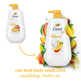 Dove Body Wash Mango & Almond Butter texture close-up