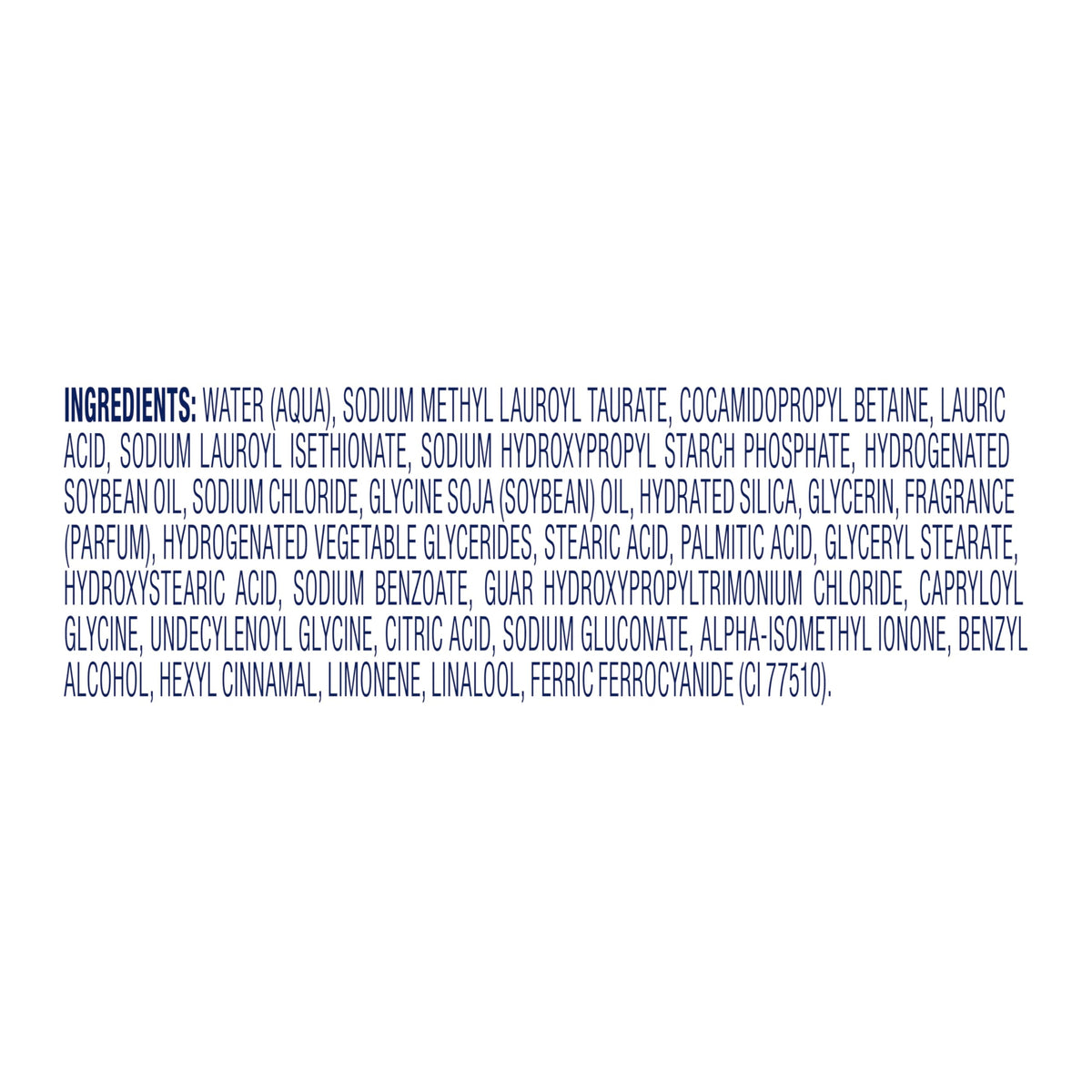 Dove body wash packaging and product details
