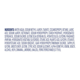 Dove body wash packaging and product details