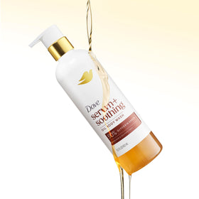 Dove Body Wash packaging with almond oil and sandalwood