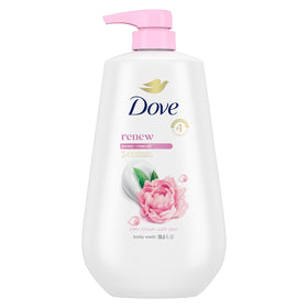 Dove Body Wash Renew Peony & Rose Oil 30.6 oz pump front view