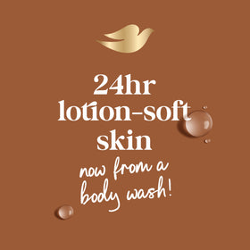 Dove Body Wash Restore Coconut & Cocoa Butter 30.6 oz Pump on bathroom shelf