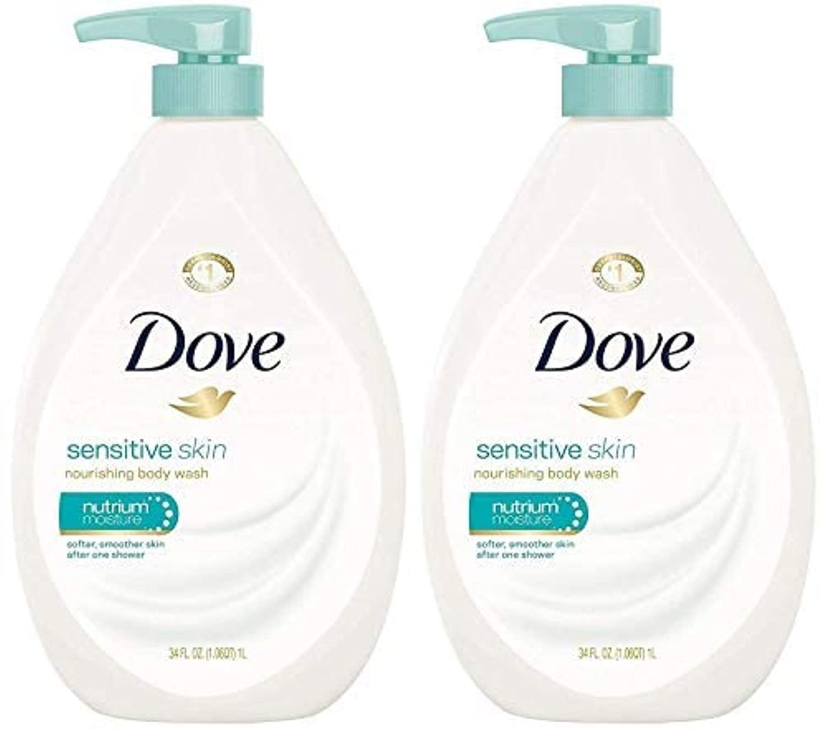 Dove Body Wash Sensitive Skin Pump 34 Fl Oz front view