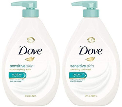 Dove Body Wash Sensitive Skin Pump 34 Fl Oz front view