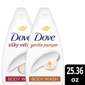 Dove Body Wash Variety 2-Pack packaging with ingredients listed
