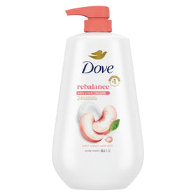 Dove Body Wash White Peach & Rice Milk 30.6 oz pump front view