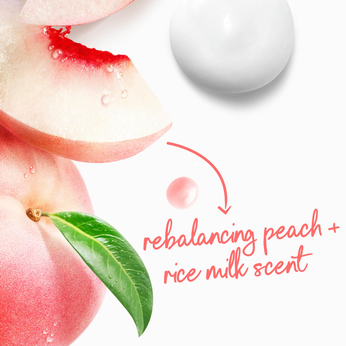 Dove Body Wash White Peach & Rice Milk 30.6 oz pump in a shower setting