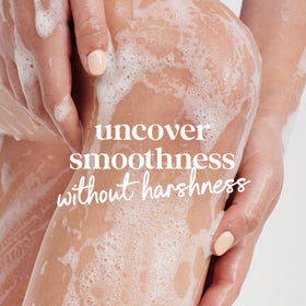 Dove body wash with ingredients displayed