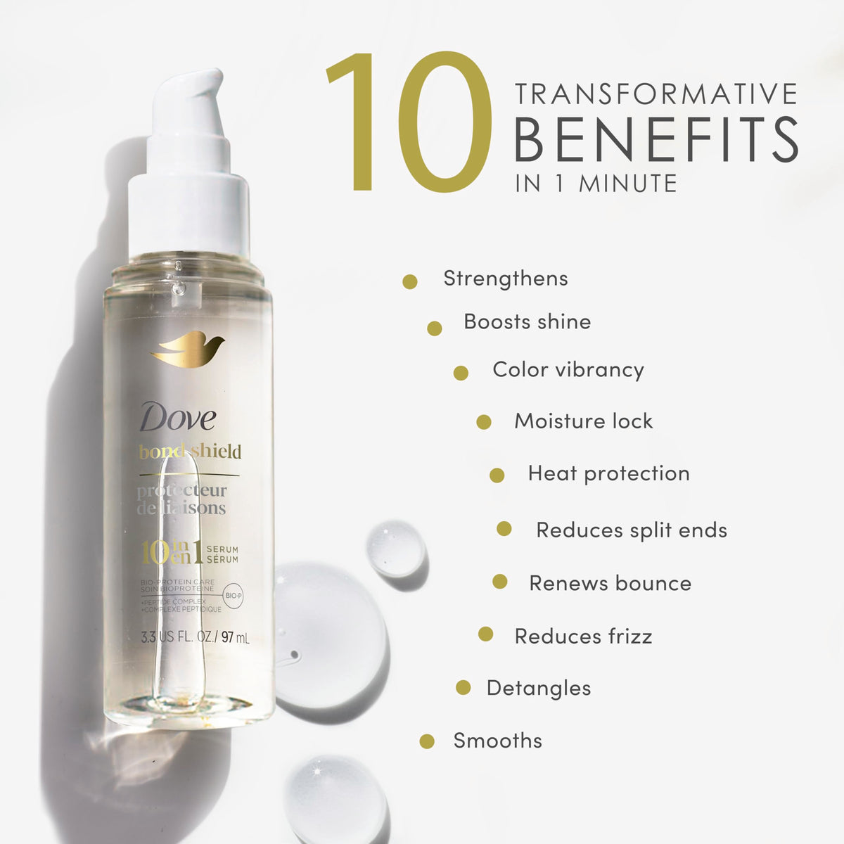 Dove Bond Strength Serum packaging details
