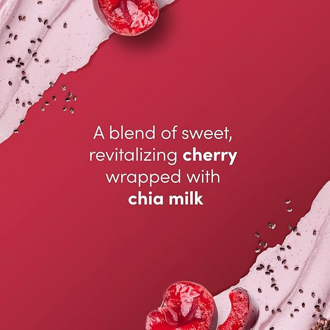 Dove Cherry & Chia Milk Body Scrub on a bathroom shelf