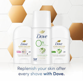 Dove Clear Finish underarm antiperspirant stick showing no white marks