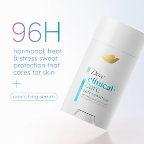 Dove Clinical + Care Antiperspirant Deodorant Stick 2.6 oz side view